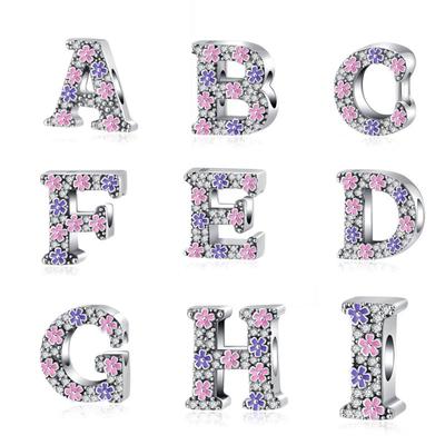 Classic 26 Letters Charms Beads Silver 925 Fit Original Bracelet Charm Diy for Women Fine Jewelry Bead Gift
