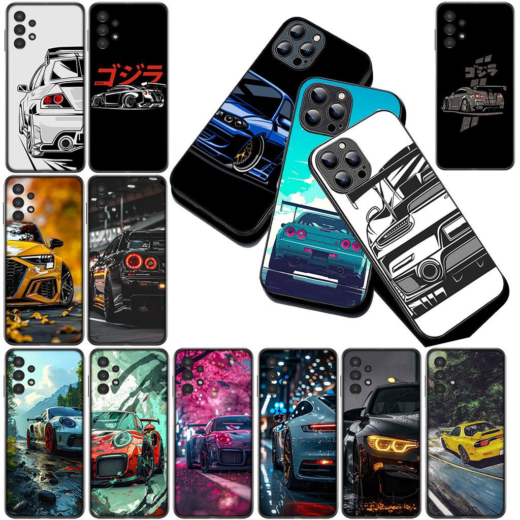 for Xiaomi Redmi Note 12 11 10 A3 Pro 10A 10C 12C Note12 5G 4G Phone Cover Soft Case Supercar Super Car Cartoon taillights