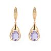1 Pair Long Water Drop Cubic Zirconia Dangle Earrings For Women Fashion Personality Jewelry