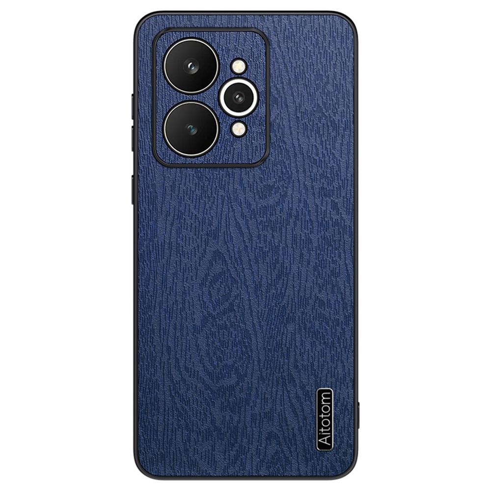 For Realme 15 Pro 5G Case Wood Texture PU Leather Coated PC TPU Phone Cover
