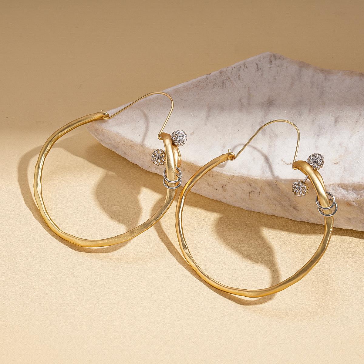 Simple geometric round earrings ins earrings earrings