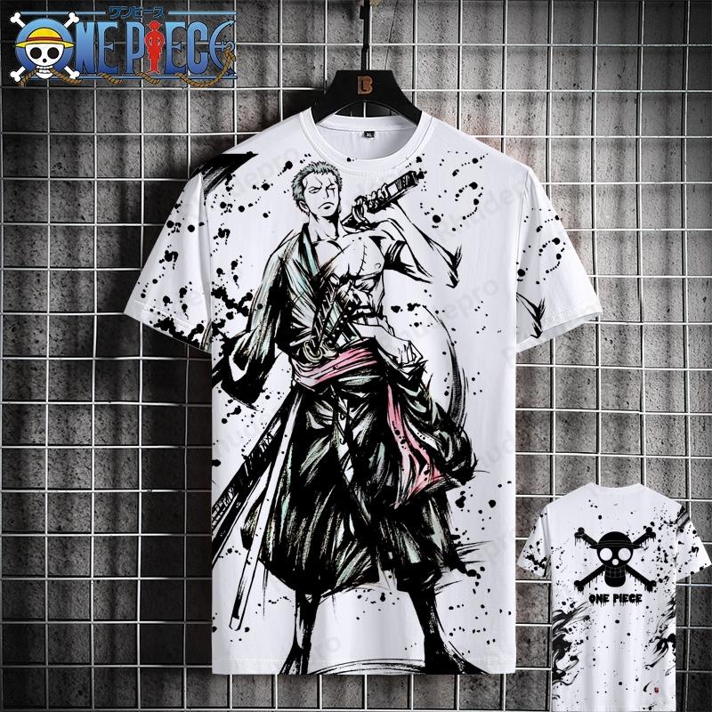 One Piece Men's T-shirt Casual Short Sleeve T-shirt Anime Character Printed Fashion Street Wear