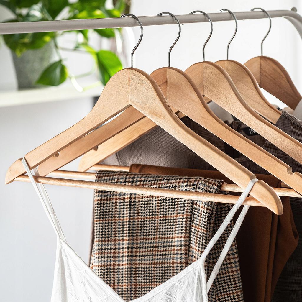 KADAX Wieszaki Na Ubrania Drewniane Wieszak Zestaw