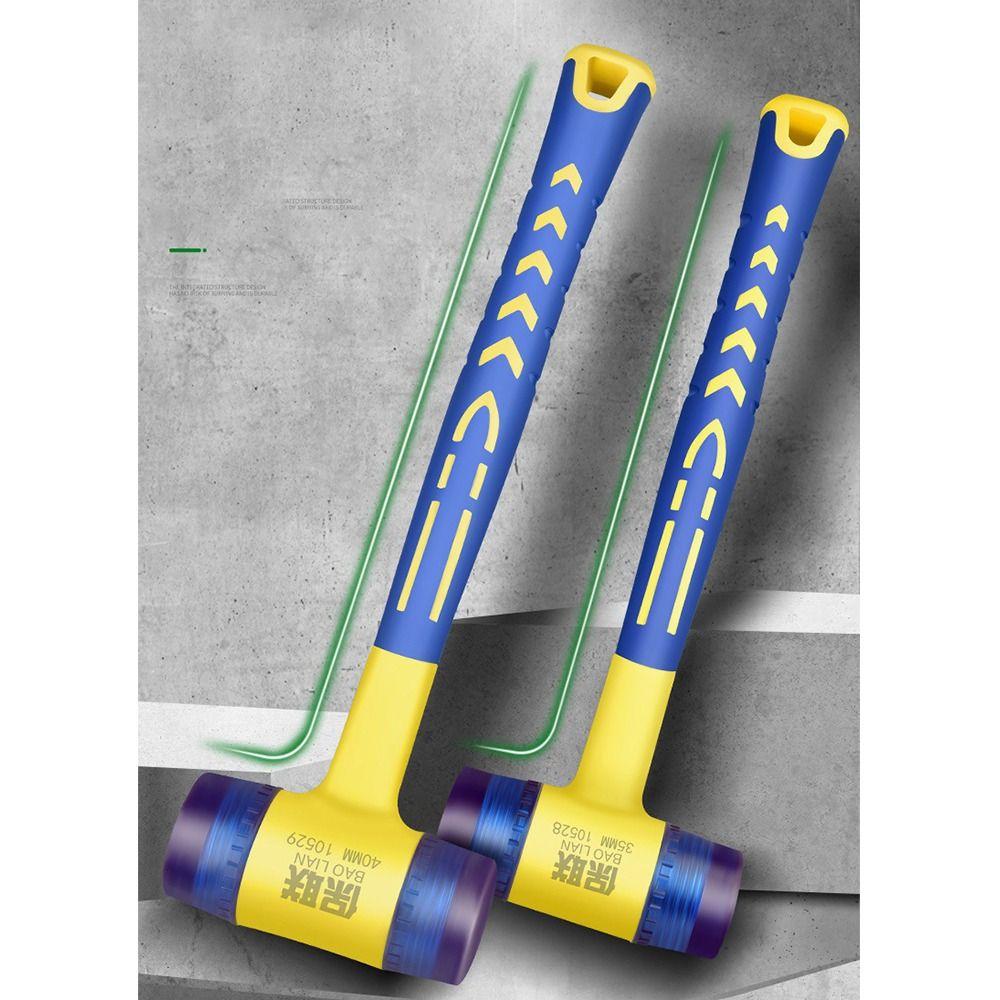 Plasthåndtak Gummihammer Sklisikkert håndreparasjonsverktøy Installasjon Hammer Dør Vindu Gulv