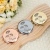 1pc Lovely New Flower Customized Name Fold Mirror Folding Mirror Round Circle Mirror Mirror With Name Wedding Guest Gifts