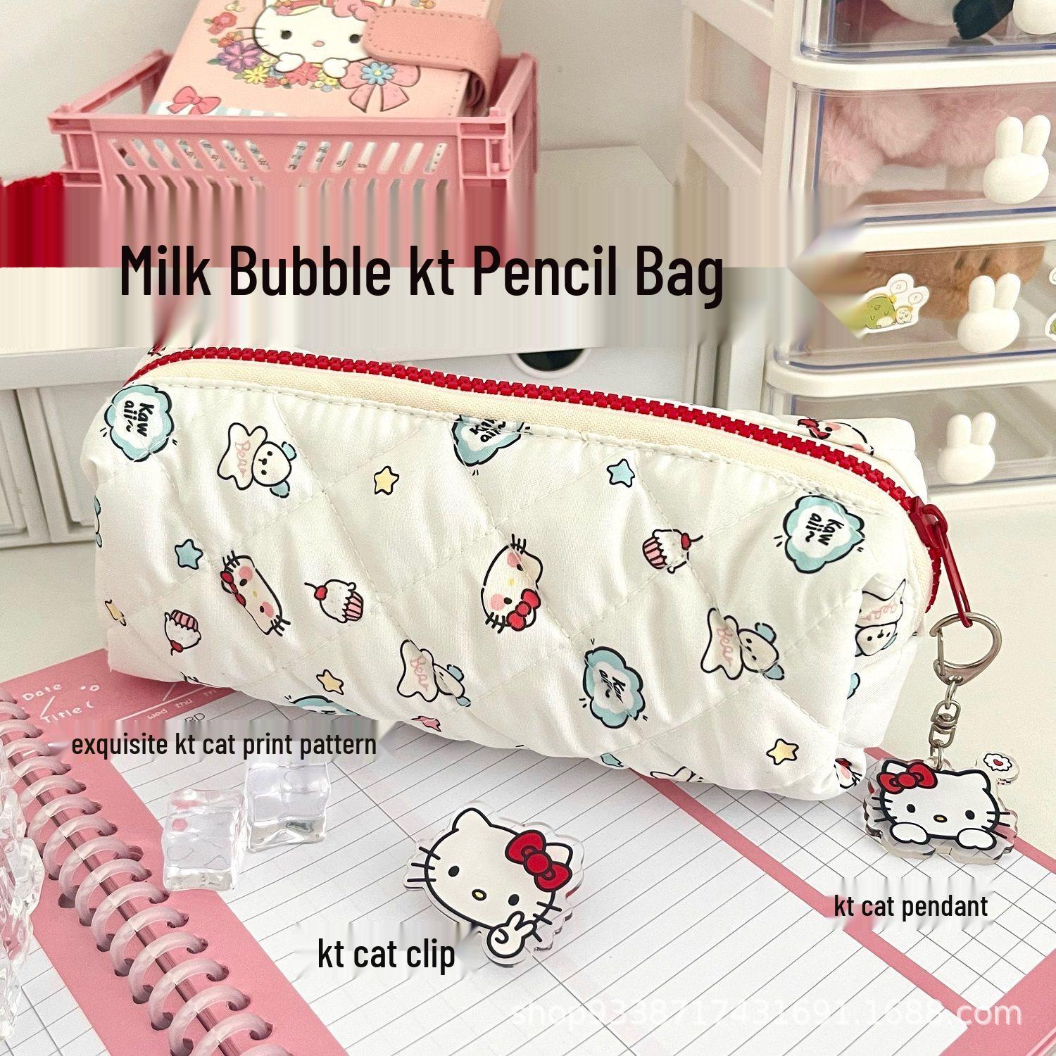 

Cute Cartoon Cat Print Large Capacity Bubble Pen Case for Students Cartoon Cat Cake Print Pen Case (Pen Case Only)