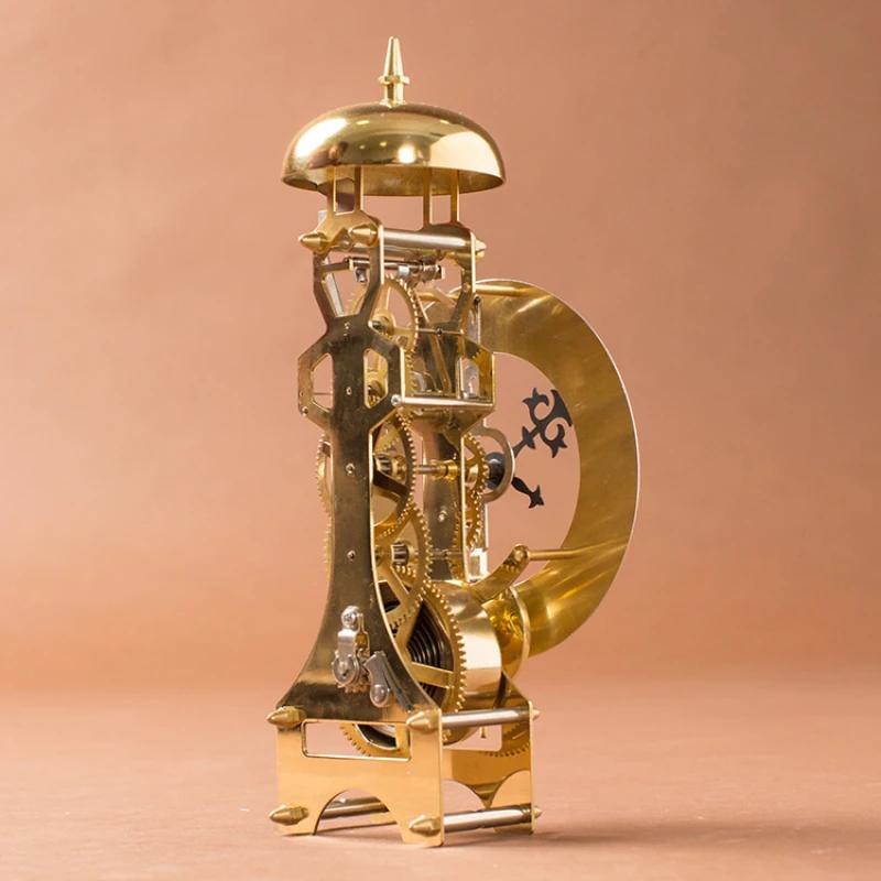 Retro Mechanical Table Clocks Aesthetic Metal Desk Clocks Rotary Gear Large Living Room Office Desk Vintage Decoration Home