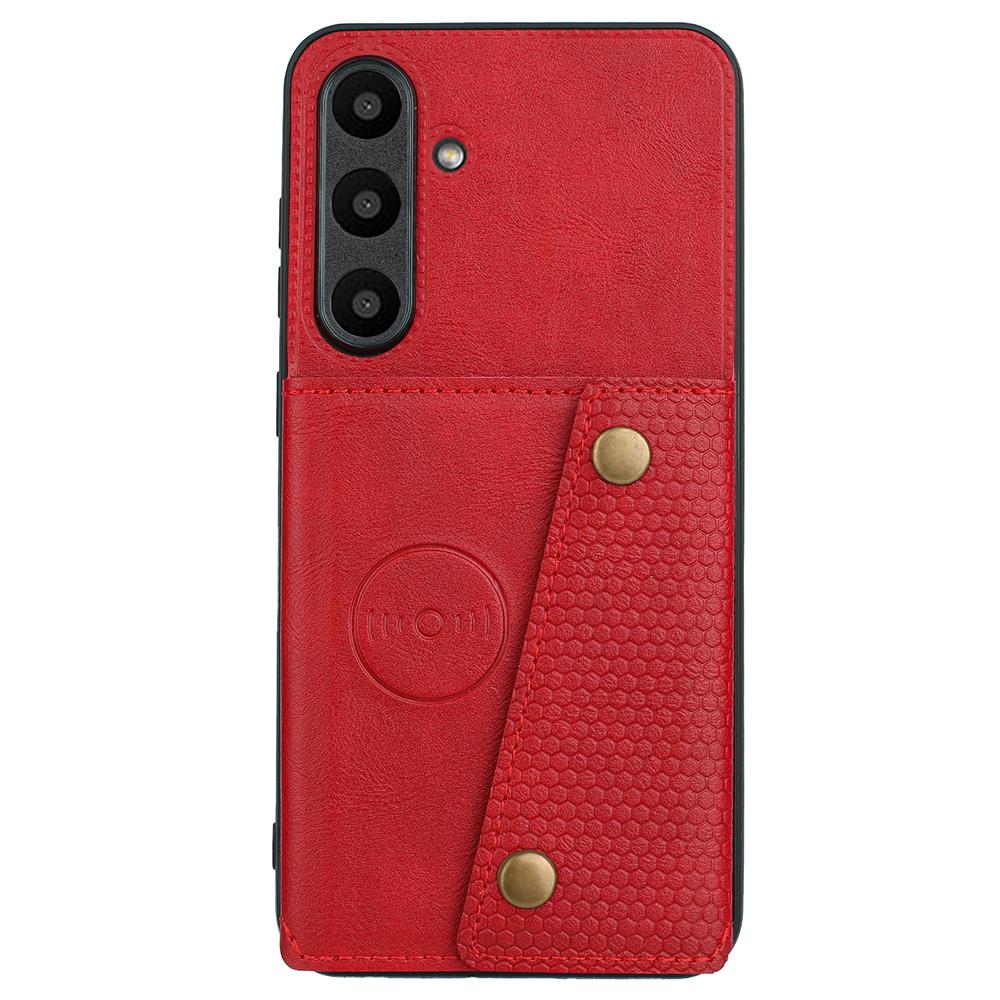 For Samsung Galaxy S24 FE Case Card Slots Kickstand Leather+TPU Phone Cover