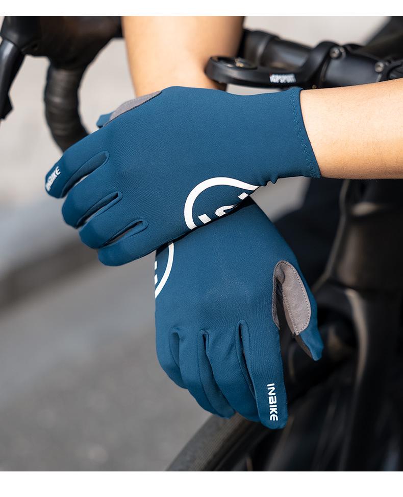 INBIKE Vollfinger-Touchscreen-Fahrradhandschuhe mit Stoßdämpfung, rutschfestes Design für Damen und Herren - Frühling/Herbst