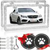 Bling License Plate Frames For Women Sparkly Rhinestone License Plate Frame Diamond Car License Plate Cover Glitter Bedazzled License Plate Holder 2