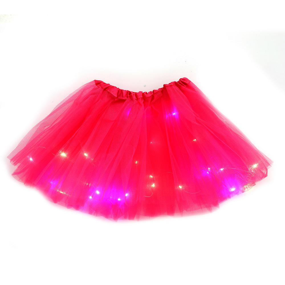 European & American Adult LED Luminous Tutu Skirt - Light-Up Mesh Half-Body Design