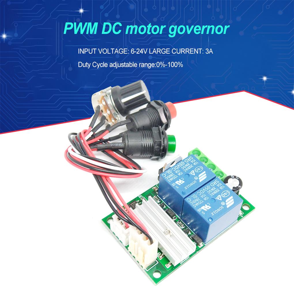 Regulator PWM Motor DC Profesional Practic Comutator Inainte/Inapoi Regulator Buton Rezistent la Uzură Transmițător