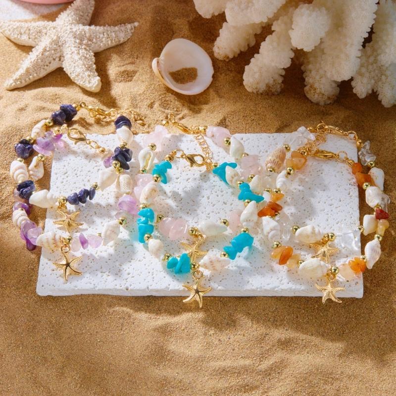 Ocean Bracelet Delicate Hand Jewelry Shell Bracelet Sweet Accessories Alloy Texture Suitable for Daily and Special Event