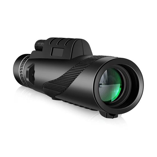 80x100 Monocular Telescope with Tripod Waterproof Portable Outdoor Travel Hiking Hunting Bird Watching Concert Handheld Telescope with Smartphone