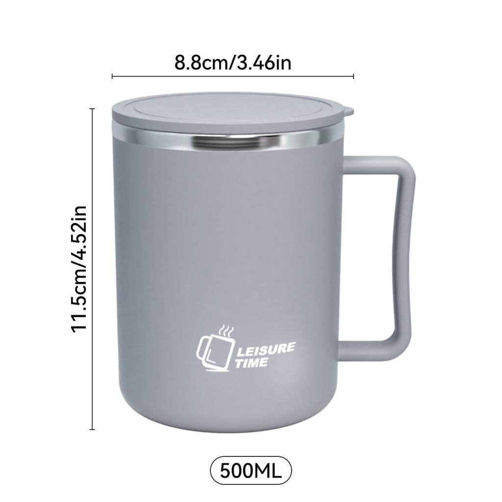 Thermal Coffee Mug with Handle 304 Stainless Steel Insulated Travel Cup Leakproof Tumbler with Lid Portable Tea Water Bottle