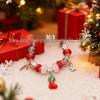 DIY Family Bracelet: Christmas Snowman & Snowflake Rhinestone Bangle Magic Jewelry