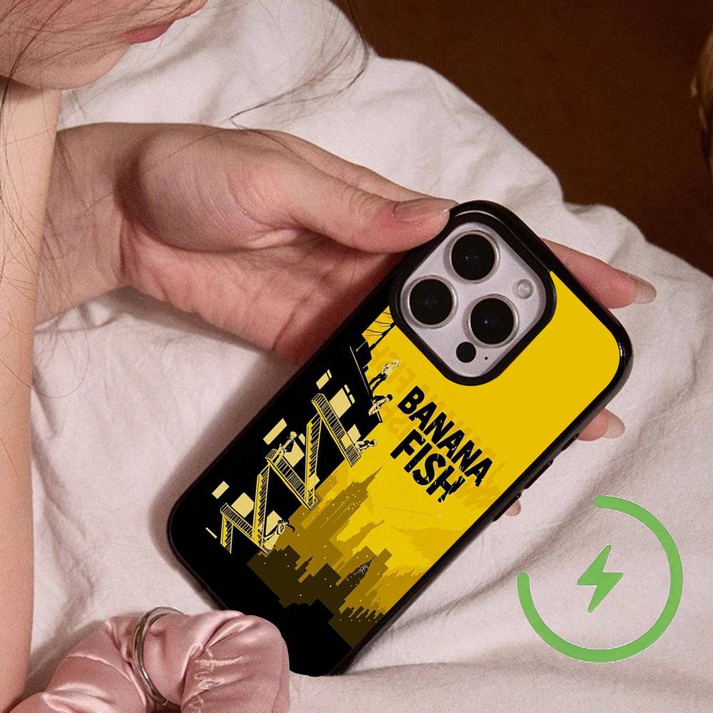 

Japan Anime B-Banana FishS Promax Magnetic For IPhone 17 16 14 13 12 11 15 Pro Air Max Plus Phone Case Wireless Charge iPhone 14