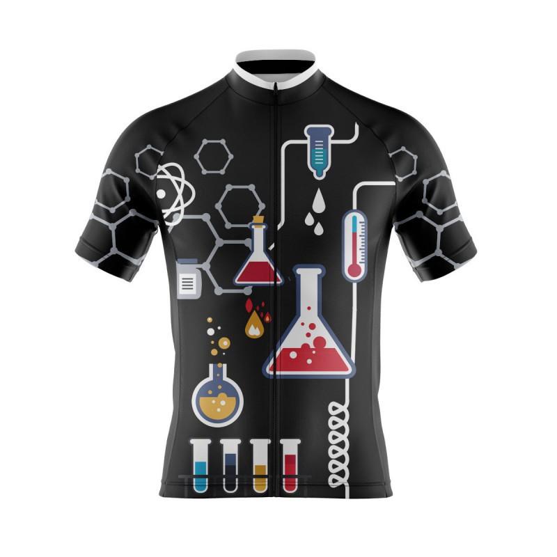 Bicycle Riding Clothes Team Design Men Women s Thin Quick-dry Road Short-sleeved M чёрный