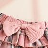 Set Estivo per Bambina: Top a Coste, Pantaloncini a Quadri e Fascia - 'La Mamma è la Mia Migliore Amica'