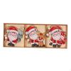 9 Pieces Christmas Wooden Hanging Ornaments Decoration with Holes Pendant Craft for Wall