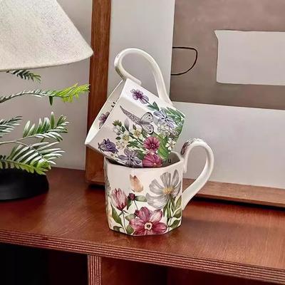 Retro handbemalte Sommer bunte Tasse Keramiktasse Kaffeetasse Nische originelles Geschenk Aktivität Souvenir