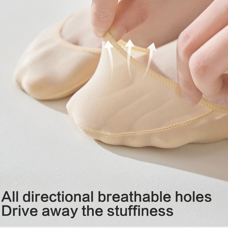 Antislip Strap Half Toe Invisible Low Cut Liner Socks Ball of Foot Cushioned No Show Padded Half Socks For Women Heel