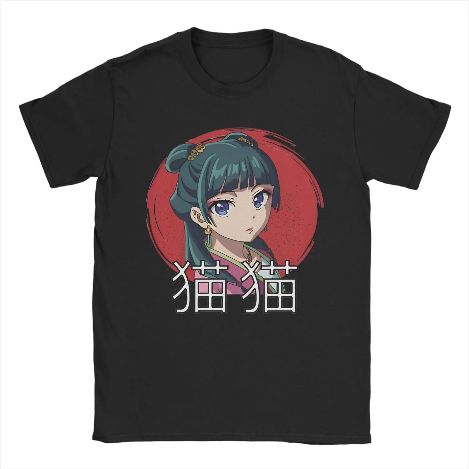 

Maomao Anime T Shirt s 100% Cotton Vintage T-Shirt Crewneck The Apothecary Diaries Tees Short Sleeve Tops Adult S чёрный