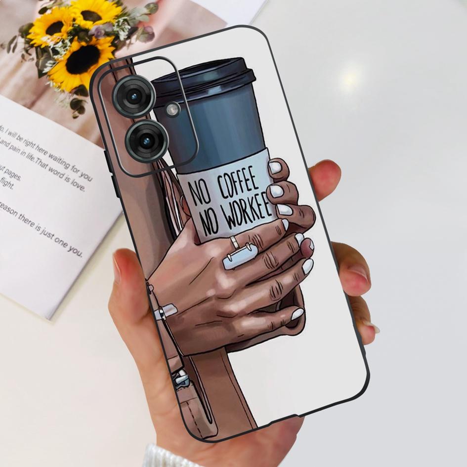 For Motorola Moto G55 5G Case Black TPU Soft Silicone Funda Shockproof Cover For Moto G55 2024 Phone Cover G 55 Protective Shell