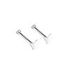S999 Pure Silver Minimalist Women's Earrings – Small Bean Ear Bone Studs, Anti-Blocking Design for Commuting