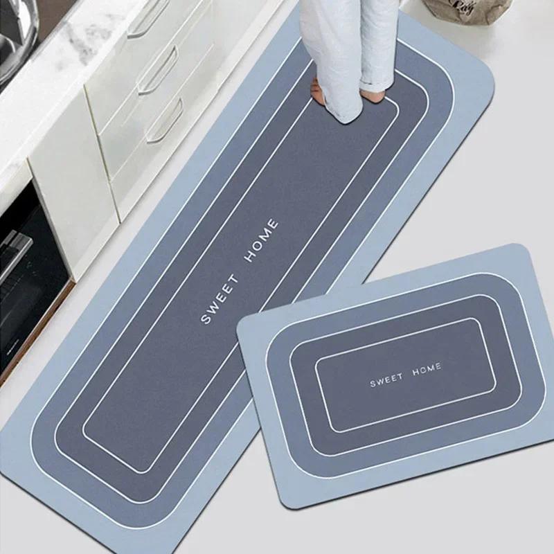Nordic Modern Kitchen Floor Mat Home Entrance Doormat Living Room Carpet Anti-slip Bedroom Long Rugs Alfombras De Cocina