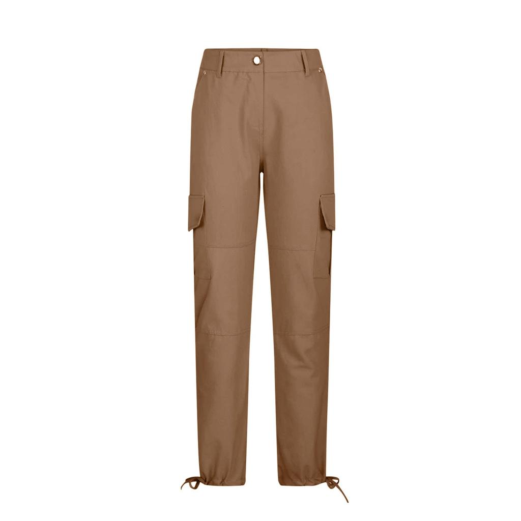 Damenhose mit Farbnähten, Tasche und Reißverschluss, lässig und bequem