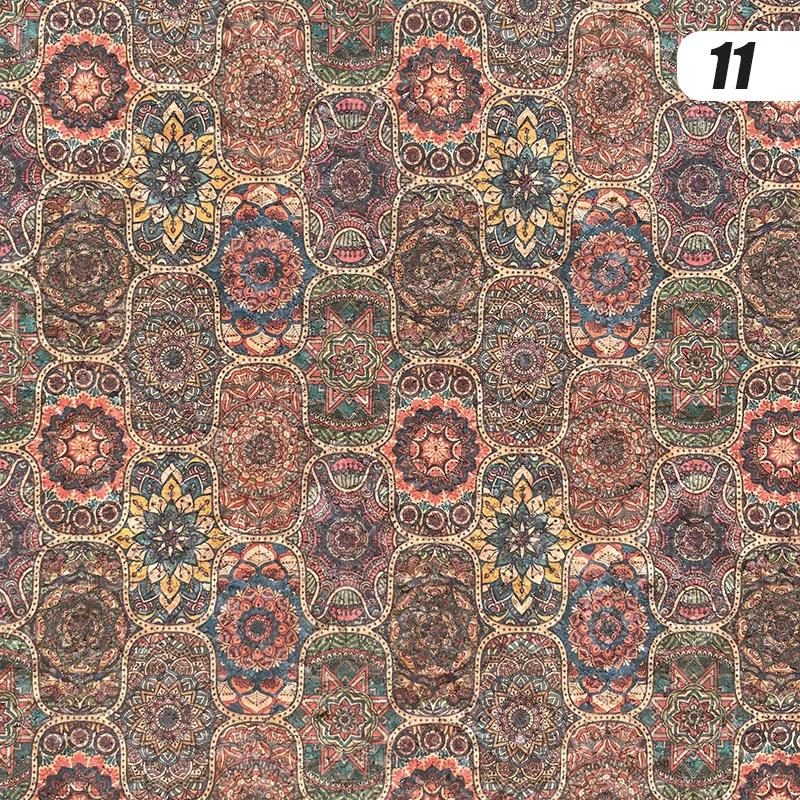 100X135Cm Cortiça Estampada Tecido de Couro de Cortiça Natural Costura DIY Cor Carvalho Tecido Casa Sofá Carro Bolsa Decoração Material Grão de Madeira Artesanato