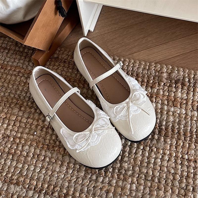 

Французское платье с туфлями-лодочками на плоской подошве с одним ремешком для женщин, Новая весенне-летняя мода 2025 года, Туфли Мэри Джейн для женщин 35