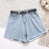 Fashion Women Denim Shorts Crimping High Waist Wide Leg Slim Summer Jeans Shorts Girls Sexy Shorts Pants