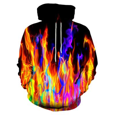 Colorful Flame Hoodie 3D Sweatshirt Men/Women Hooded Fashion  Hip Hop Coat Mens Clothing Fashion Oversized Pullovers Hoodie Top