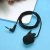 Mini Clip-on Lapel Microphone Portable 3.5mm Condenser Wired Microphone Hands-free Single Direction for Audio Video Recording
