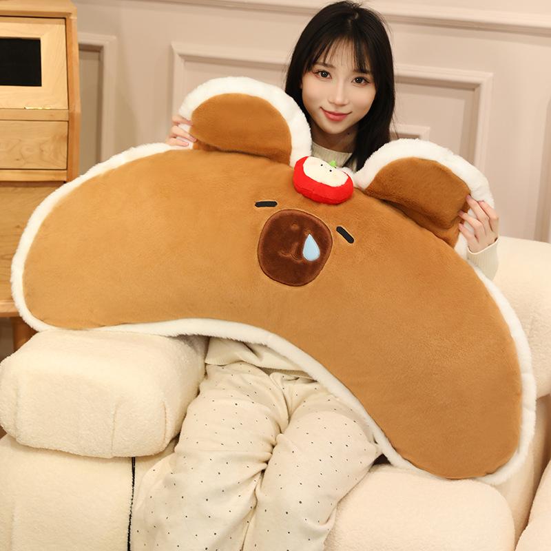 New Cute Kapibala Pillow Doll Creative Sleeping Pillow Plush Toy Doll Birthday Gift