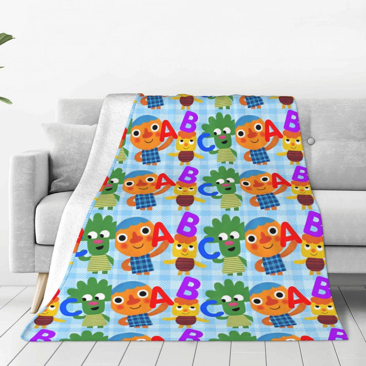 

Noodle & Pals Blanket Soft Micro Super Nursery Rhymes Songs Plush Throw Blanket For Living Room Picnic Flannel Bedspread Bed 75x90cm