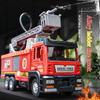 2in1 Fire Truck Model Water Spary Truck Toy Alloy Simulation Sprinkler Ladder Truck Car Electric Cars for Children Kids Toy