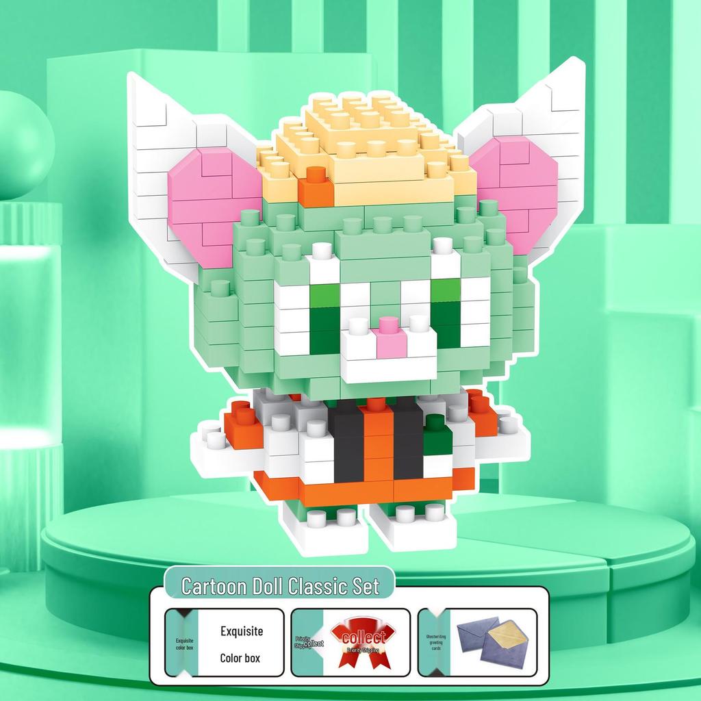 Figuras de Desenho Animado de Micro Partículas Compatíveis com LEGO - Brinquedo de Montagem Educacional para Crianças Caixa Surpresa Ornamentos