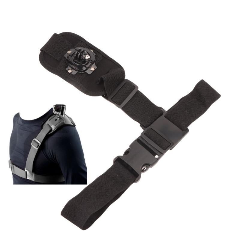 1Pc 360° Rotation Shoulder Black Polyester Fiber Strap Mount Chest Harness Adapter For Camera Accessories