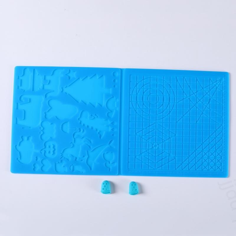 3D Baskı Kalemi Silikon Mat Kendin Yap 2 Parmak Koruyucu ile Şablon Çizim Aracı Silikon Ped Çocuklar Yetişkinler İçin Çizim Araçları