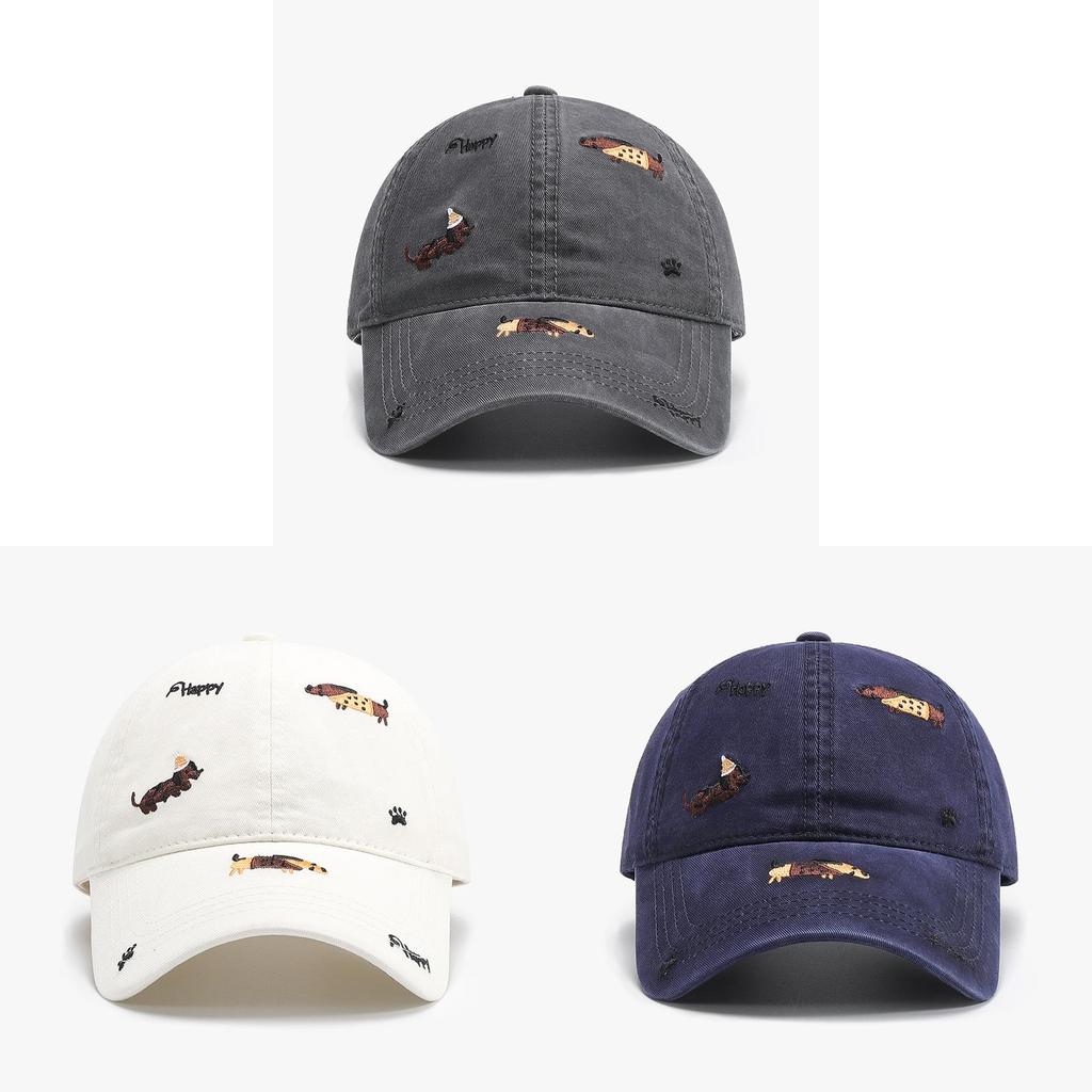 Tierstickerei Baumwoll-Baseballkappe Für Outdoor-Reisen Sonnenschutz