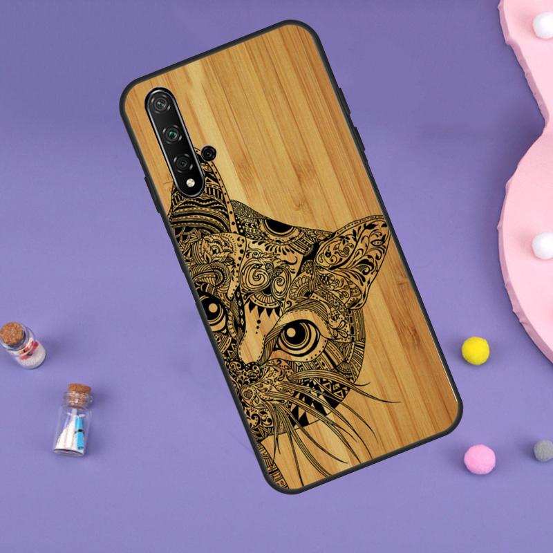Natural Bamboo Wood Pattern Print For Huawei Nova 5T 9 10 SE 7i 8i 11i 12i Y60 Y61 Y70 Y72 Y73 Y90 Y91 P20 P40 P30 Lite Case