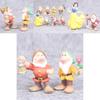 Enchanting Collection Of 8 Princess Snow White And Seven Dwarfs Figurines For Children