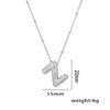 18K Gold-Plated Copper Necklace with Micro-Inlaid Zirconia & 26 Letter Pendant - Classic and Versatile European-American Jewelry