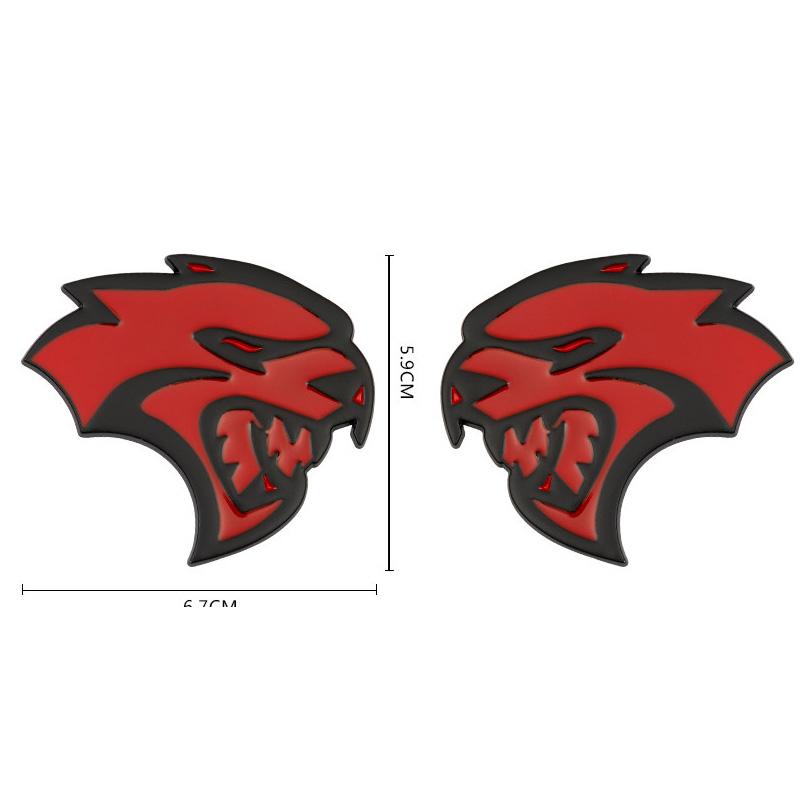 Leopard Head Badge Sticker Front Grill Side Fender Rear Trunk Emblem Decal Cars Accessories