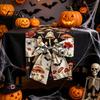 Entrance Cabinet Table Runner Halloween with Bow, Ghost Mushroom Pumpkin Skeleton Print Runner, 13 Party Supplies x 70 Inch Spooky Kitchen Dining