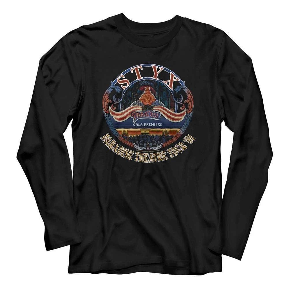 Styx Paradise Theatre Tour 1981 Men s Long Sleeve T Shirt M