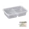 Disposable Two-Compartment Food Containers